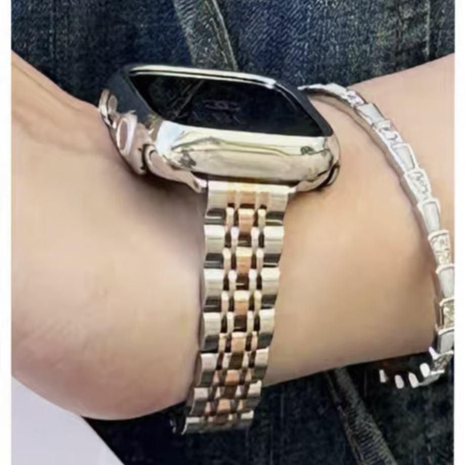 「カバー付き」アップルウォッチ バンド ステンレス アップル ウォッチ バンド 細め apple watch ステンレス バンド 高級 apple watch メタル バンド 高級 アップル ウォッチ バンド 女性 おしゃれ - 画像 (12)