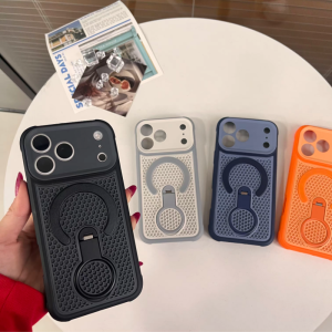 Alternative view of iphone17/air ケース かっこいい iphone17pro/16pro 放熱 ケース iphone17プロマックス スタンド 付き ケース マグセーフ 対応 ケース メンズ スマホケース おしゃれ iphone16/15/14 ケース かっこいい メンズ