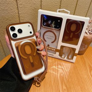 iphone17/17pro ケース マグセーフ 対応 スマホケース 半 透明 おしゃれ iphone17promax/16pro カード 入れ 付き ケース iphone16/15/14 ケース スタンド 機能 ストラップ 付き iphone ケース 3点セット