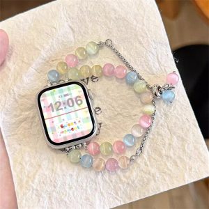 アップル ウォッチ バンド 夏 涼しい apple watch バンド ブレスレット アップル ウォッチ バンド ビーズ アップル ウォッチ ベルト 可愛い アイ ウォッチ ベルト レディース