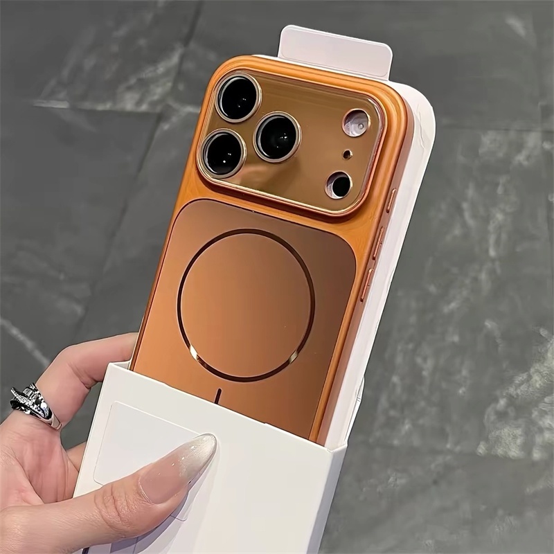 iphone17/17proケース magsafe対応 iphone17promax/16pro ケース シンプル おしゃれ iphone16/15/14 ケース カメラ 保護 iphone15pro/14pro ケース おすすめ メンズ iphone ケース メッキ風 人気 - 画像 (5)