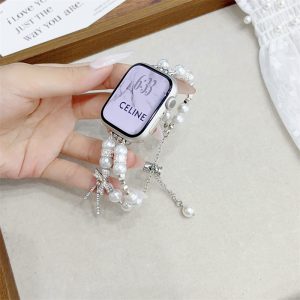 Alternative view of apple watch バンド リボン apple watch バンド 夏 おすすめ アップル ウォッチ バンド パール apple watch バンド ブレスレット スマート ウォッチ 交換 バンド